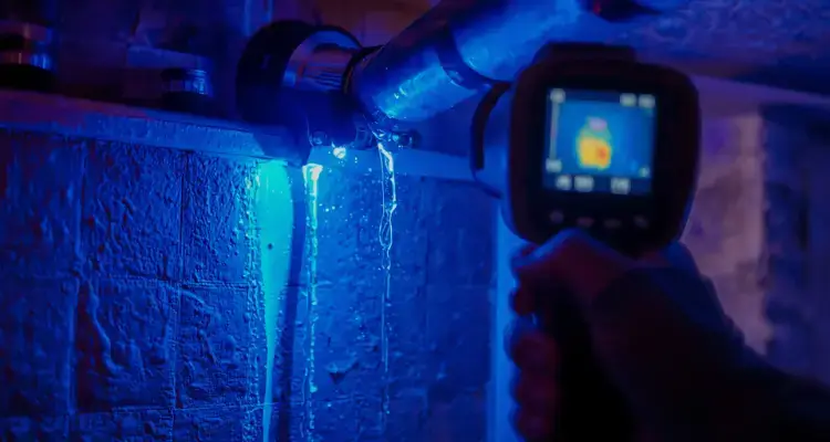 find a leak in a central heating system