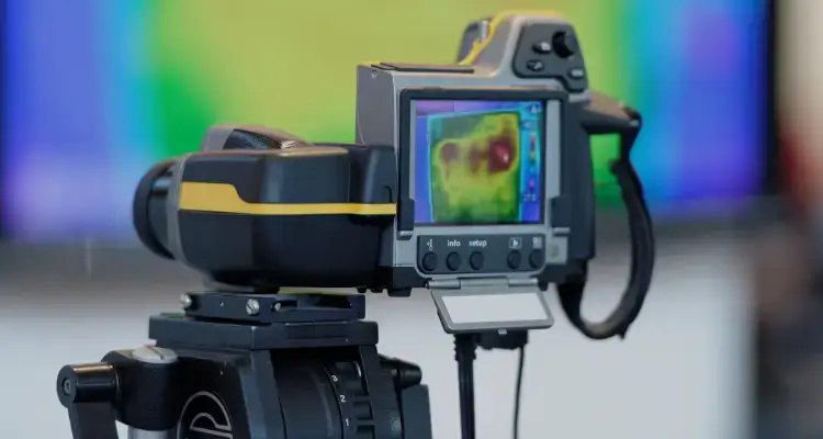 thermal imaging camera detects surface temperature