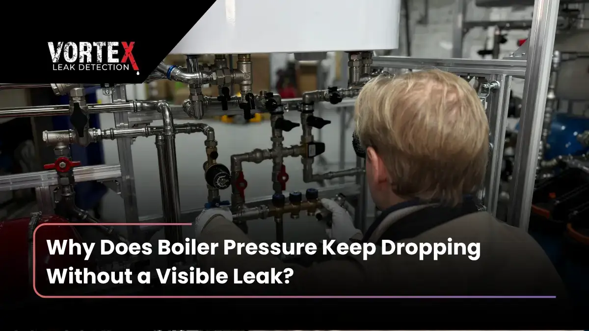 Boiler pressure gauge showing low pressure below one bar