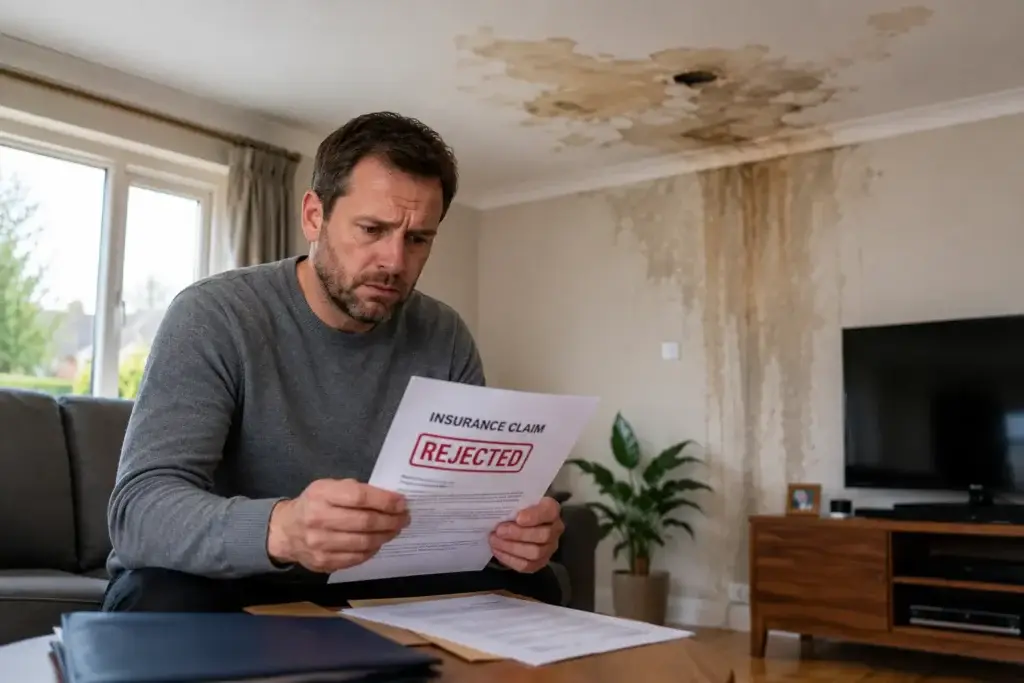 Rejected escape of water insurance claim | Vortex Leak Detection