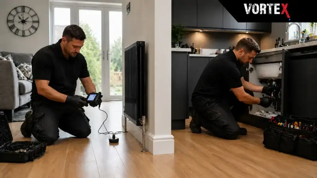 trace and access leak detection and repair process Vortex Leak Detection