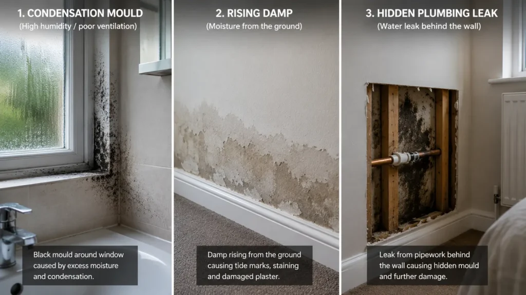 Different causes of mould on walls in UK homes | Vortex Leak Detection