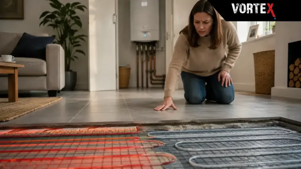 Uneven underfloor heating caused by hidden pipe leak